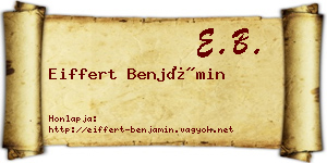 Eiffert Benjámin névjegykártya
